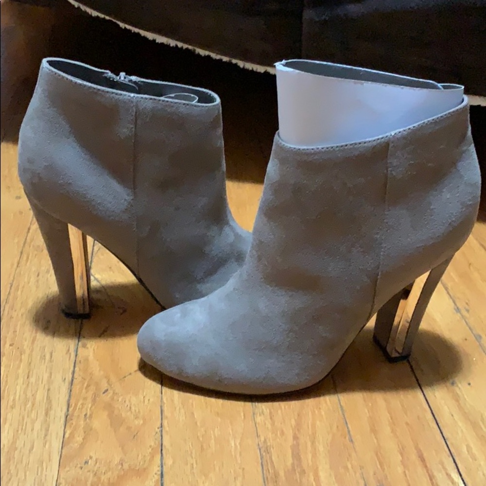 Call it Spring grey heeled booties